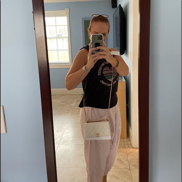 New Chanel Perfect Fit Adjustable Woc White Gold - Picture 10 of 11